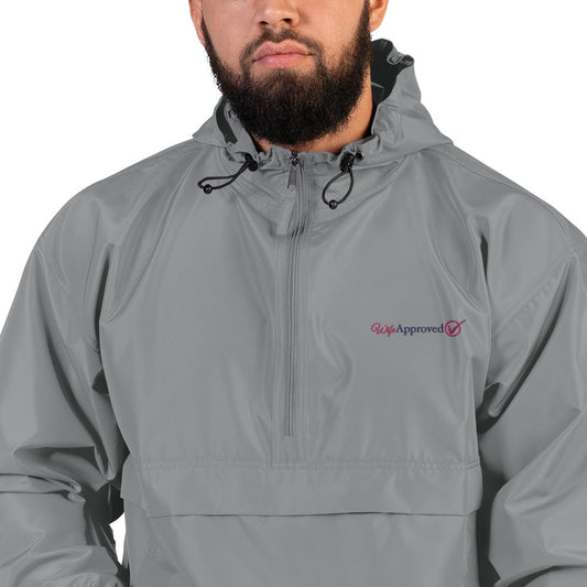 Wife Approved Embroidered Champion Packable Jacket