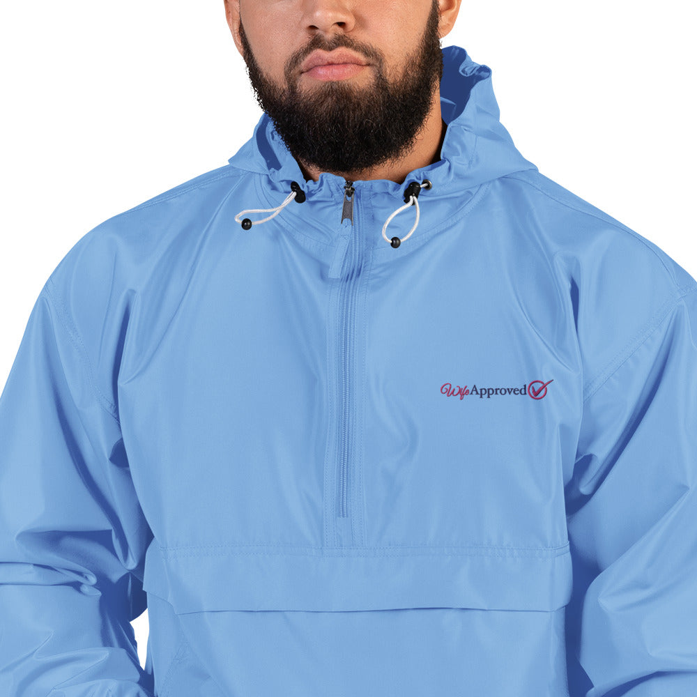 Wife Approved Embroidered Champion Packable Jacket